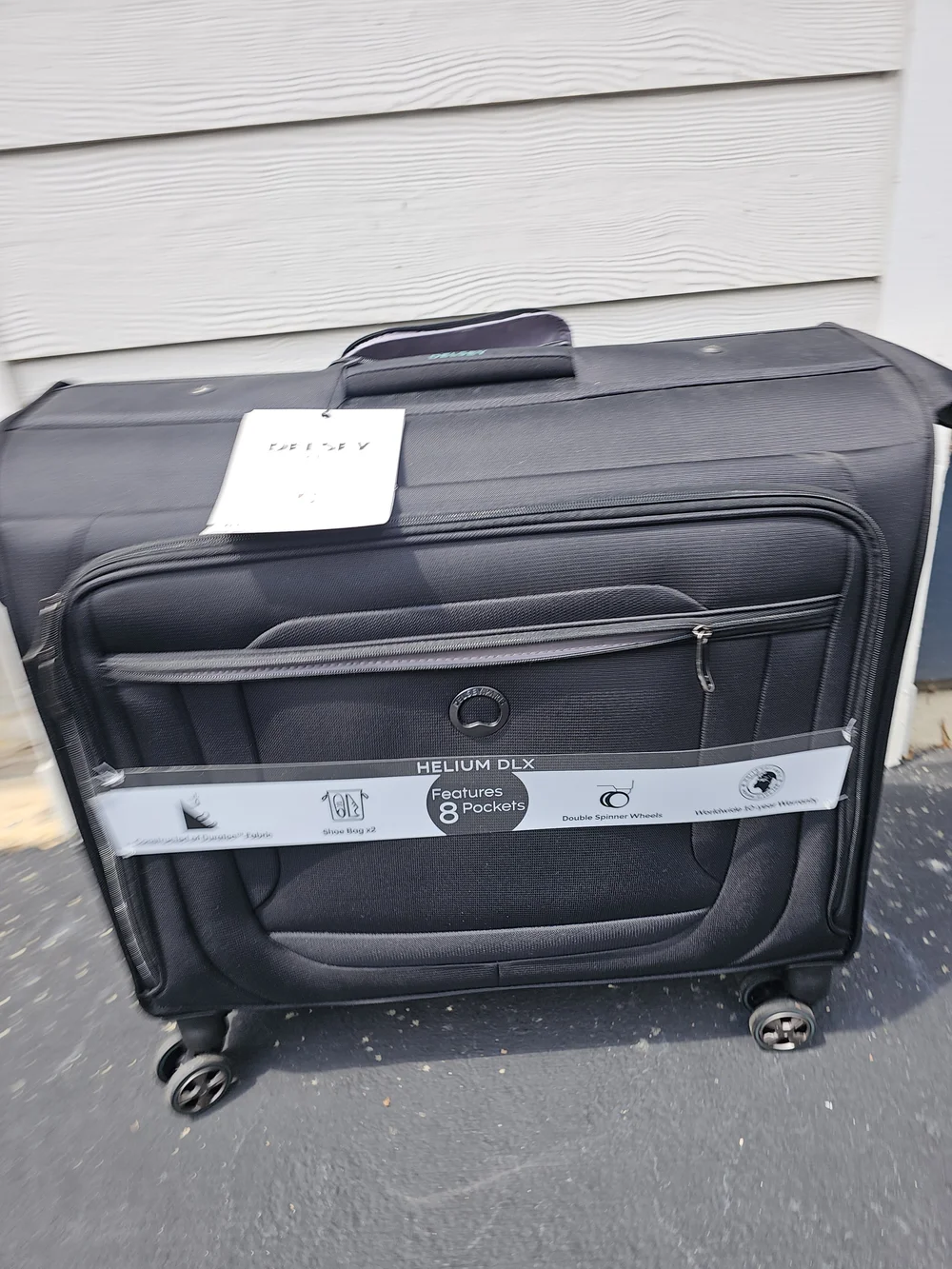 DELSEY PARIS Helium DLX - Rolling Garment Bag with Spinner Wheel Travel Bag Blk